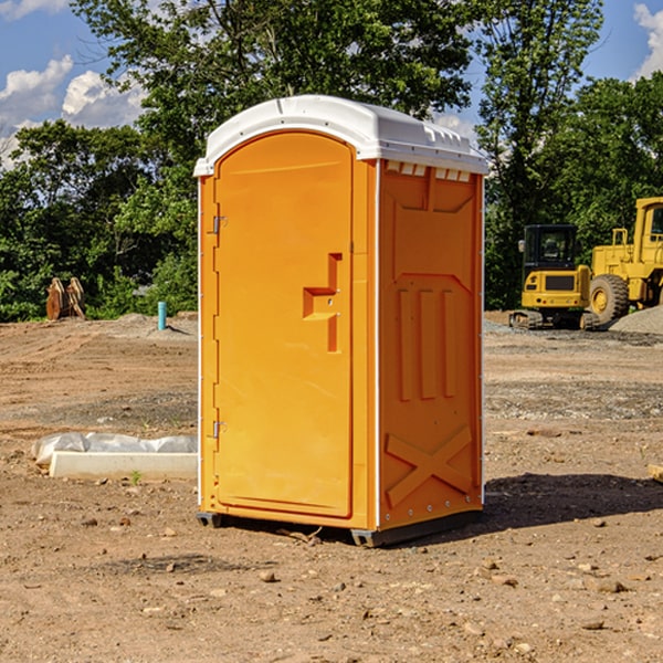 how often are the porta potties cleaned and serviced during a rental period in Giles County Virginia